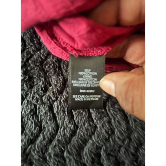 Torrid 1  Red Babydoll Cotton Window Pane‎ Pullover Front Tank 1x 14-16 - Picture 7 of 9